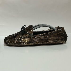 Cole Haan Women's Metallic Snakeskin Print Leather Driving Loafers